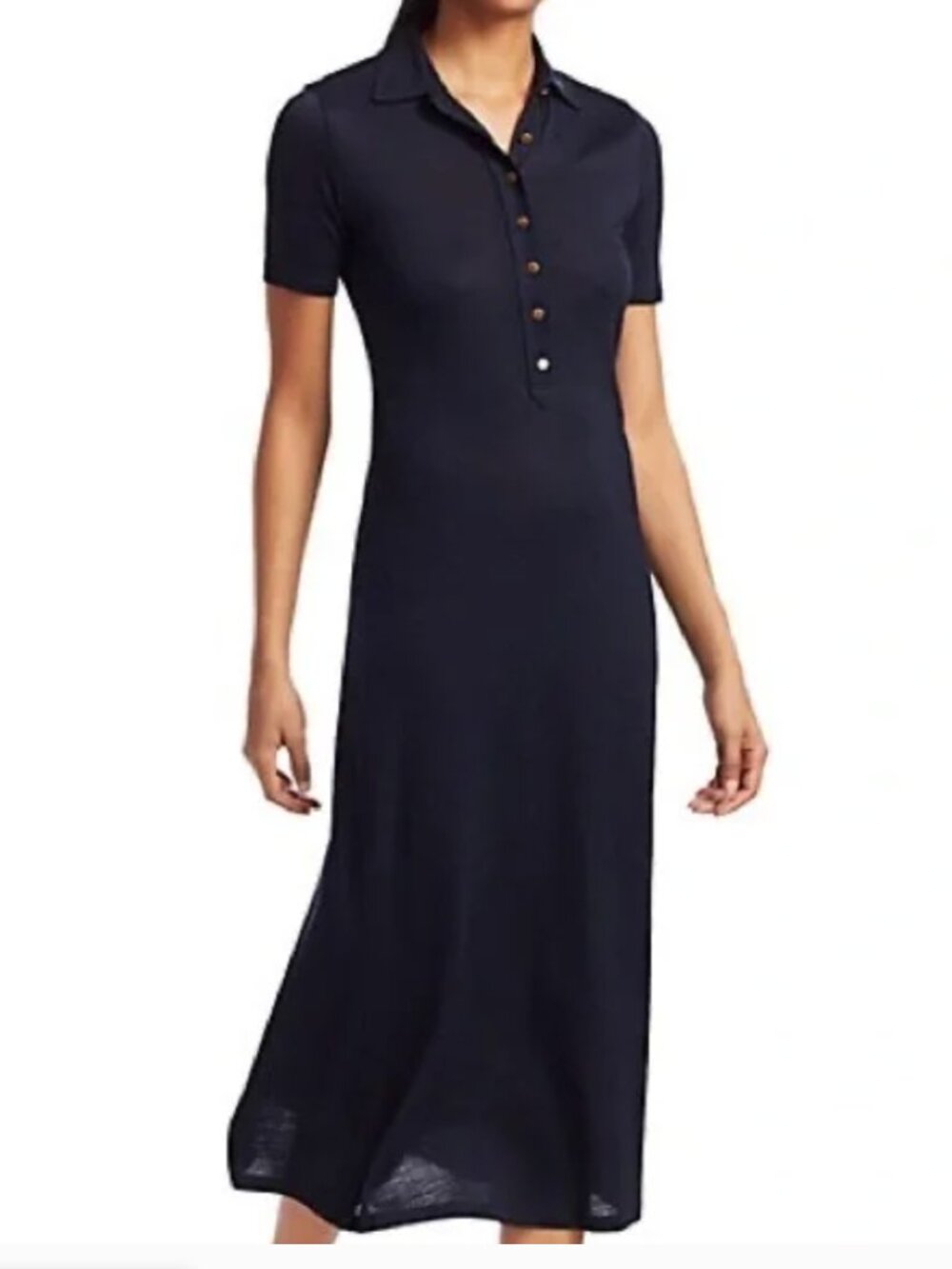 Rag & Bone Navy Polo Midi Dress XL 100% Lyocell Rower